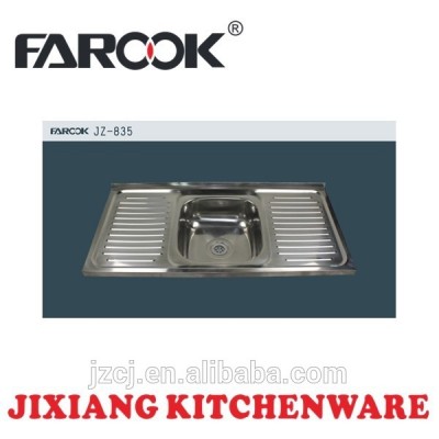 JZ-835 100x50 stainless steel kitchen sink with cook